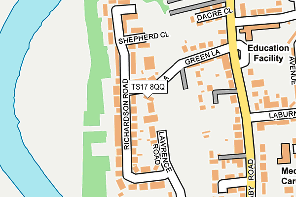 TS17 8QQ map - OS OpenMap – Local (Ordnance Survey)