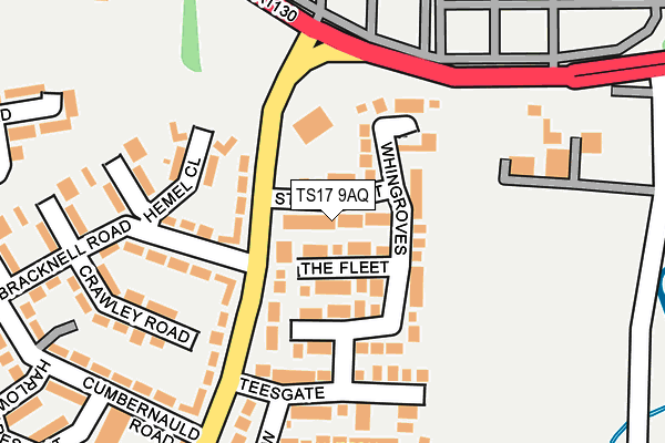 TS17 9AQ map - OS OpenMap – Local (Ordnance Survey)