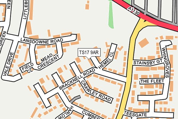 TS17 9AR map - OS OpenMap – Local (Ordnance Survey)