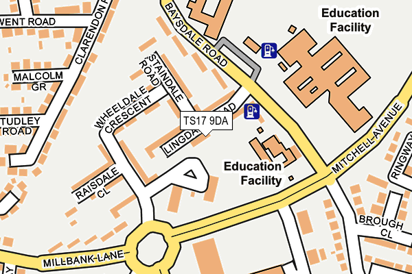 TS17 9DA map - OS OpenMap – Local (Ordnance Survey)