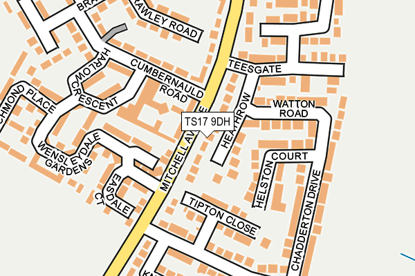 TS17 9DH map - OS OpenMap – Local (Ordnance Survey)