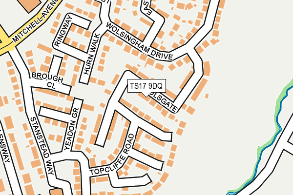 TS17 9DQ map - OS OpenMap – Local (Ordnance Survey)