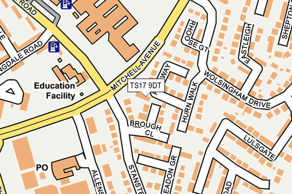 TS17 9DT map - OS OpenMap – Local (Ordnance Survey)