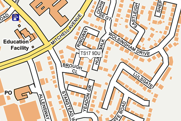 TS17 9DU map - OS OpenMap – Local (Ordnance Survey)