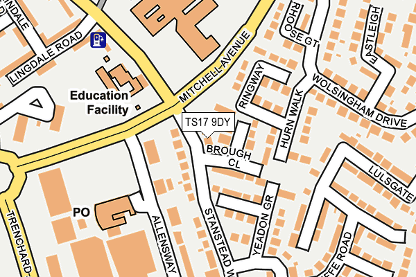 TS17 9DY map - OS OpenMap – Local (Ordnance Survey)