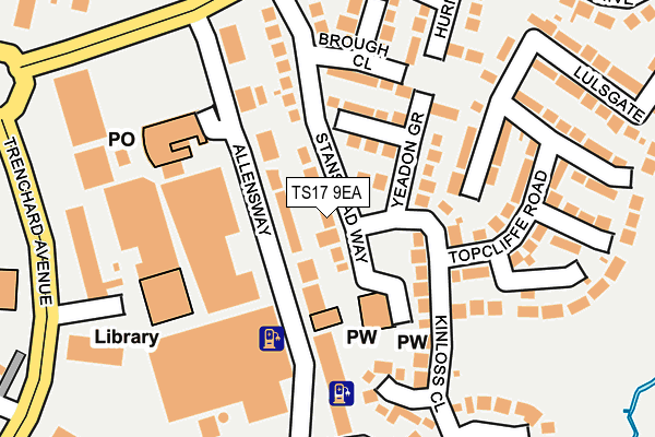 TS17 9EA map - OS OpenMap – Local (Ordnance Survey)