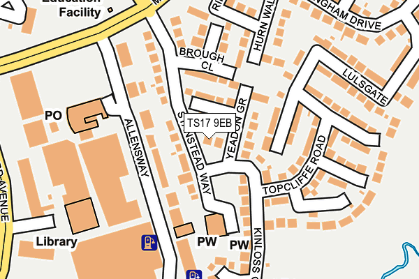 TS17 9EB map - OS OpenMap – Local (Ordnance Survey)