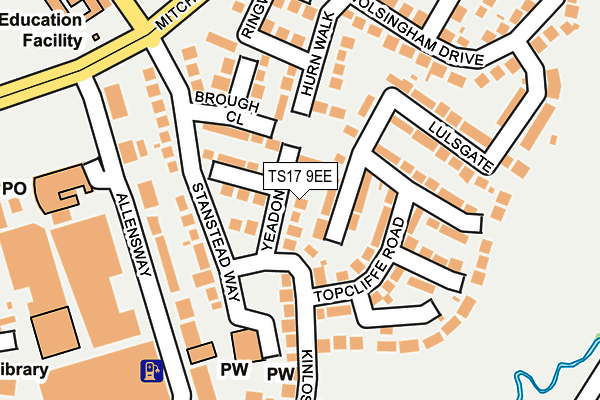 TS17 9EE map - OS OpenMap – Local (Ordnance Survey)