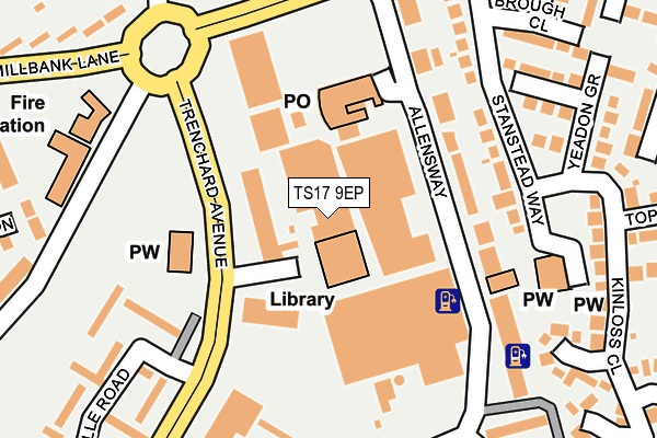 TS17 9EP map - OS OpenMap – Local (Ordnance Survey)