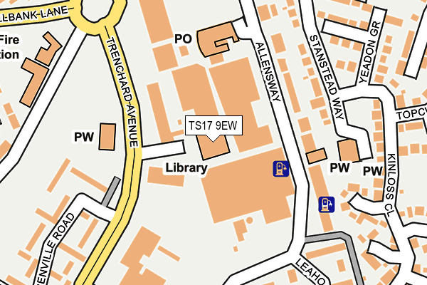 TS17 9EW map - OS OpenMap – Local (Ordnance Survey)