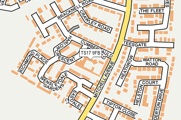 TS17 9FB map - OS OpenMap – Local (Ordnance Survey)