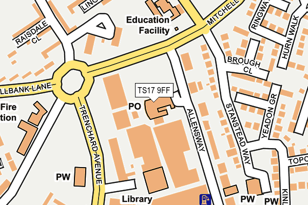 TS17 9FF map - OS OpenMap – Local (Ordnance Survey)