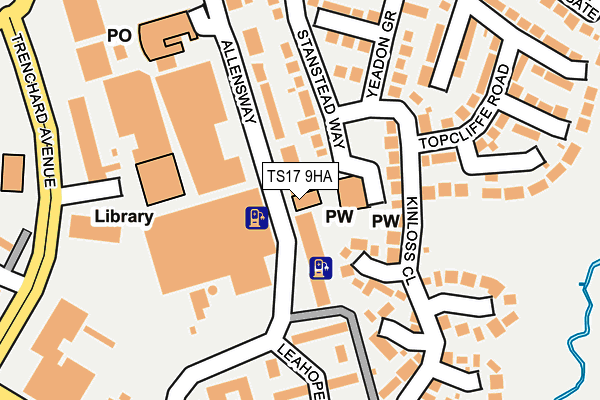 TS17 9HA map - OS OpenMap – Local (Ordnance Survey)