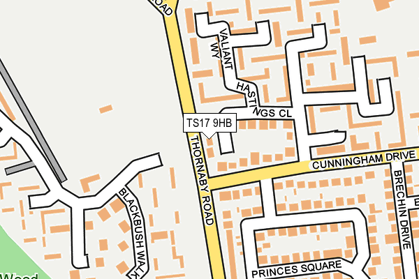 TS17 9HB map - OS OpenMap – Local (Ordnance Survey)