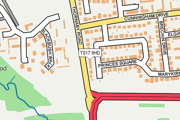 TS17 9HD map - OS OpenMap – Local (Ordnance Survey)