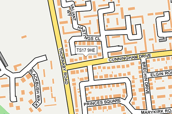 TS17 9HE map - OS OpenMap – Local (Ordnance Survey)