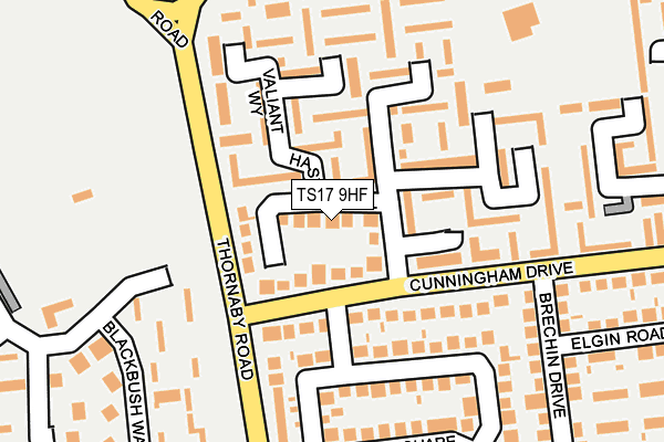 TS17 9HF map - OS OpenMap – Local (Ordnance Survey)