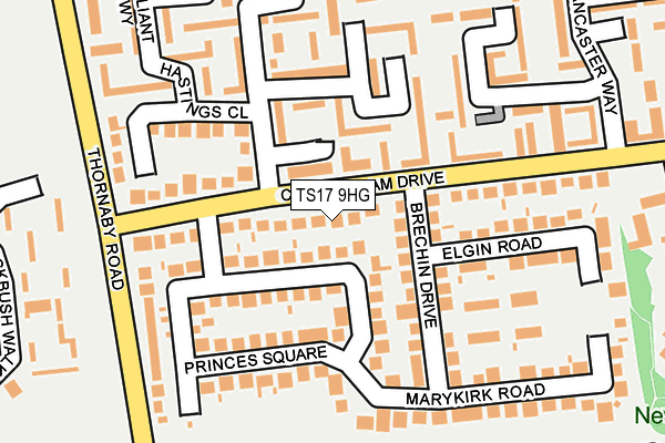 TS17 9HG map - OS OpenMap – Local (Ordnance Survey)