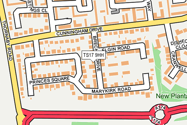 TS17 9HH map - OS OpenMap – Local (Ordnance Survey)