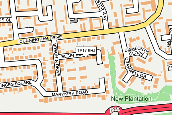 TS17 9HJ map - OS OpenMap – Local (Ordnance Survey)