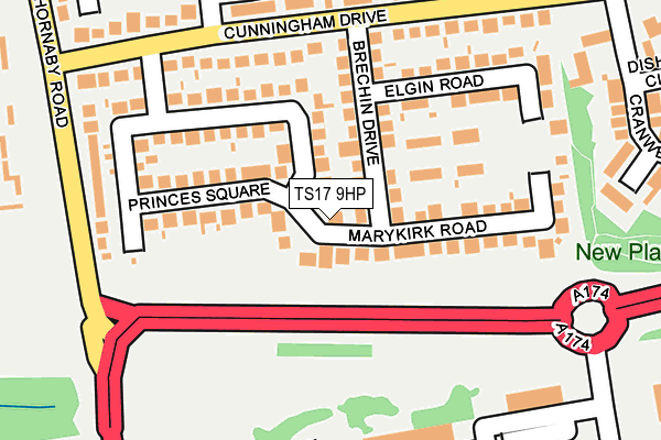 TS17 9HP map - OS OpenMap – Local (Ordnance Survey)