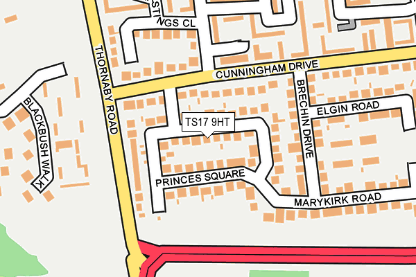 TS17 9HT map - OS OpenMap – Local (Ordnance Survey)