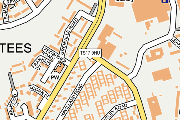 TS17 9HU map - OS OpenMap – Local (Ordnance Survey)