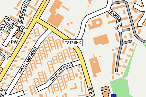 TS17 9HX map - OS OpenMap – Local (Ordnance Survey)