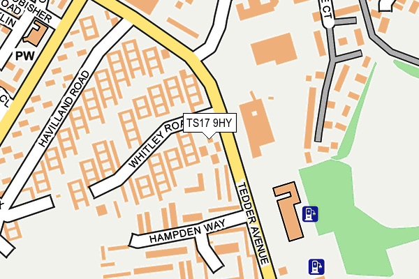 TS17 9HY map - OS OpenMap – Local (Ordnance Survey)