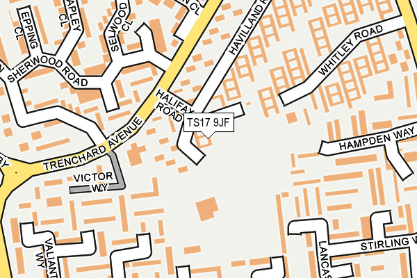 TS17 9JF map - OS OpenMap – Local (Ordnance Survey)