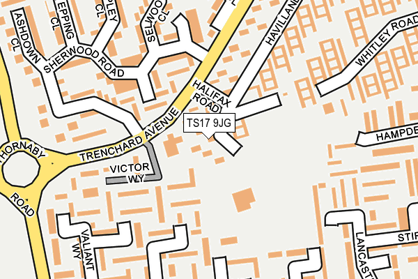 TS17 9JG map - OS OpenMap – Local (Ordnance Survey)