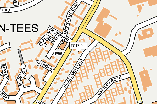 TS17 9JJ map - OS OpenMap – Local (Ordnance Survey)