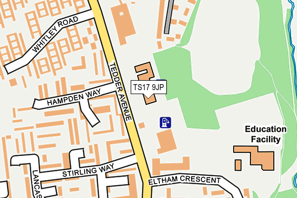 TS17 9JP map - OS OpenMap – Local (Ordnance Survey)