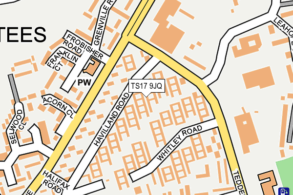 TS17 9JQ map - OS OpenMap – Local (Ordnance Survey)