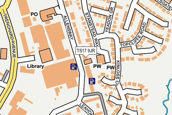 TS17 9JR map - OS OpenMap – Local (Ordnance Survey)