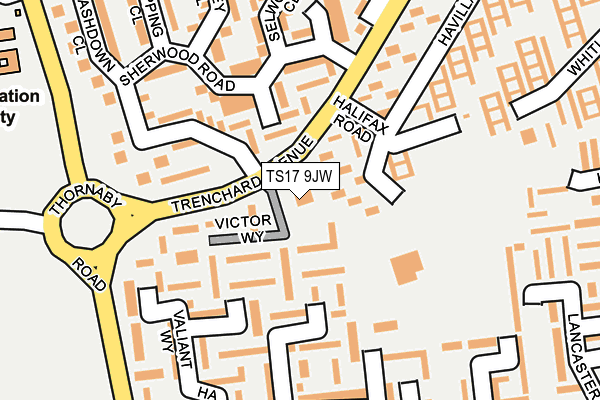 TS17 9JW map - OS OpenMap – Local (Ordnance Survey)