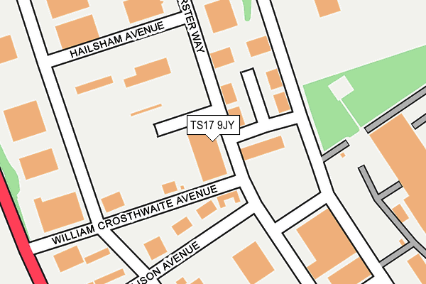 TS17 9JY map - OS OpenMap – Local (Ordnance Survey)