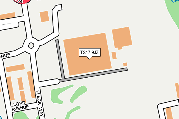 TS17 9JZ map - OS OpenMap – Local (Ordnance Survey)