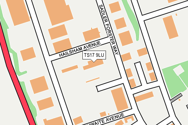 TS17 9LU map - OS OpenMap – Local (Ordnance Survey)
