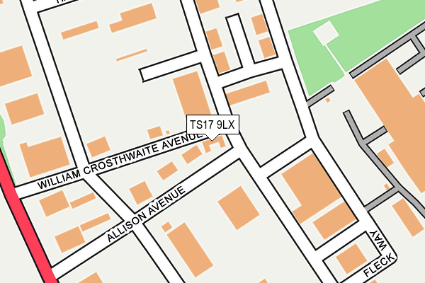 TS17 9LX map - OS OpenMap – Local (Ordnance Survey)