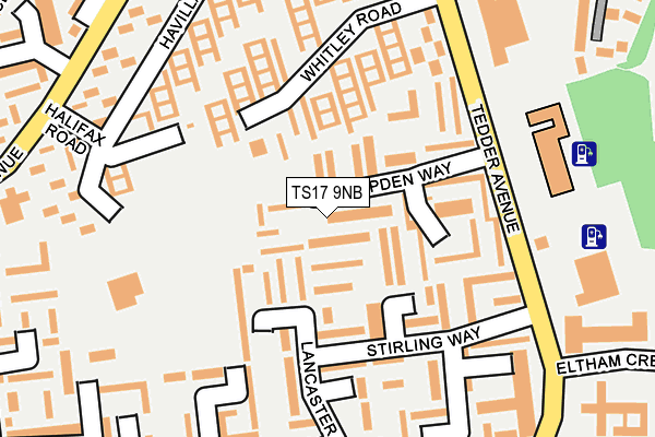 TS17 9NB map - OS OpenMap – Local (Ordnance Survey)