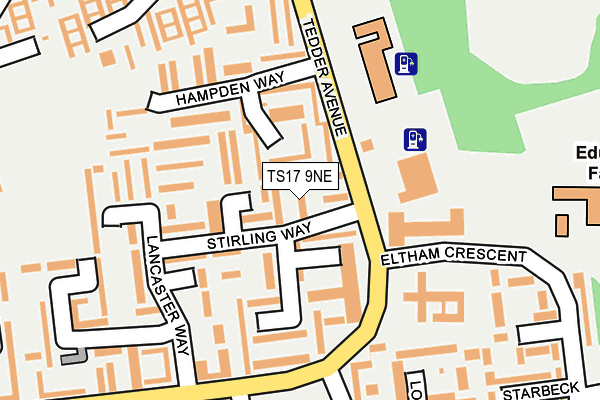 TS17 9NE map - OS OpenMap – Local (Ordnance Survey)