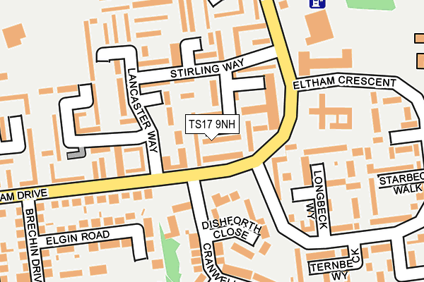 TS17 9NH map - OS OpenMap – Local (Ordnance Survey)