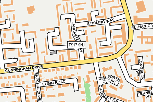 TS17 9NJ map - OS OpenMap – Local (Ordnance Survey)