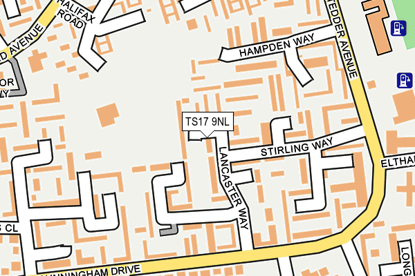 TS17 9NL map - OS OpenMap – Local (Ordnance Survey)