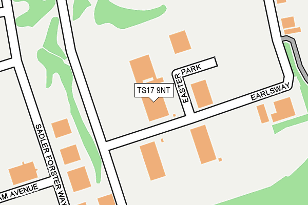 TS17 9NT map - OS OpenMap – Local (Ordnance Survey)