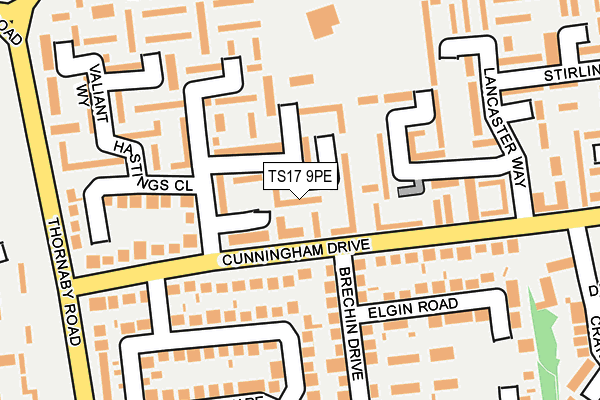 TS17 9PE map - OS OpenMap – Local (Ordnance Survey)