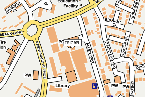 TS17 9PL map - OS OpenMap – Local (Ordnance Survey)