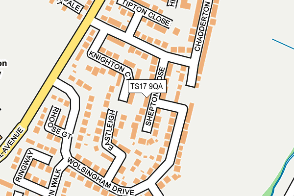 TS17 9QA map - OS OpenMap – Local (Ordnance Survey)