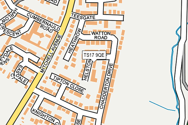 TS17 9QE map - OS OpenMap – Local (Ordnance Survey)